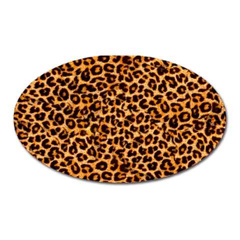 Leopard Magnet (Oval) from ArtsNow.com Front