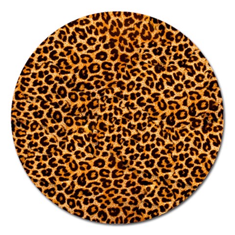 Leopard Magnet 5  (Round) from ArtsNow.com Front