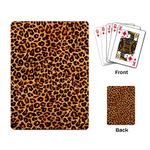 Leopard Playing Cards Single Design from ArtsNow.com Back