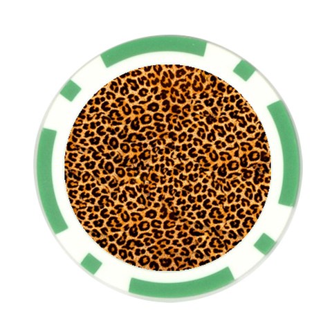 Leopard Poker Chip Card Guard from ArtsNow.com Front