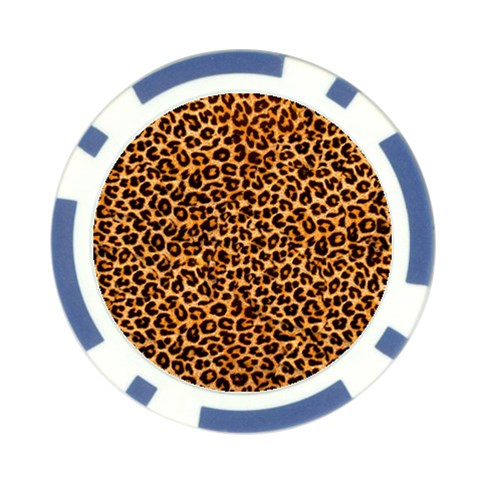 Leopard Poker Chip Card Guard from ArtsNow.com Front