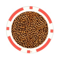 Leopard Poker Chip Card Guard from ArtsNow.com Front