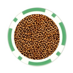 Leopard Poker Chip Card Guard from ArtsNow.com Front