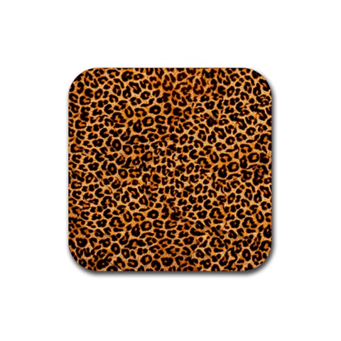 Leopard Rubber Coaster (Square) from ArtsNow.com Front