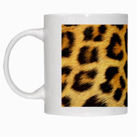 Cheetah White Mug from ArtsNow.com Left