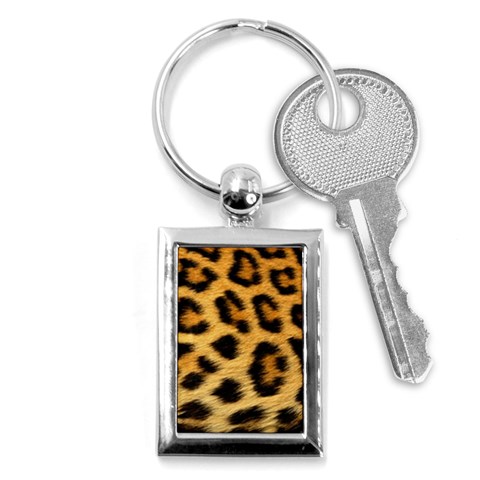 Cheetah Key Chain (Rectangle) from ArtsNow.com Front