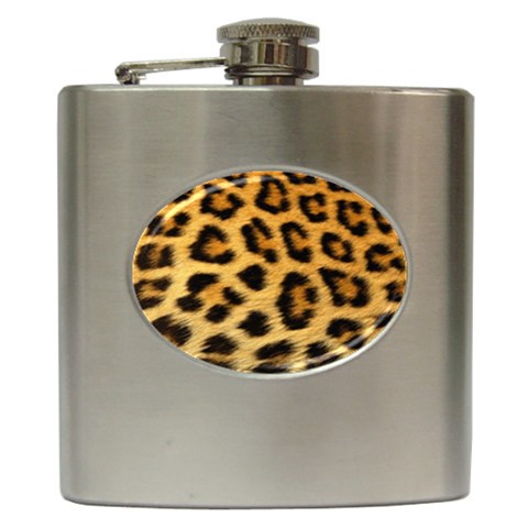 Cheetah Hip Flask (6 oz) from ArtsNow.com Front