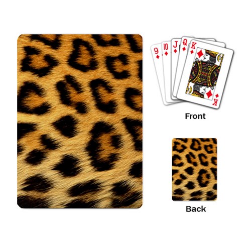 Cheetah Playing Cards Single Design from ArtsNow.com Back