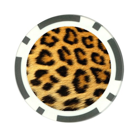 Cheetah Poker Chip Card Guard from ArtsNow.com Front