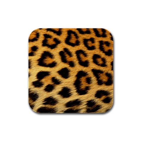 Cheetah Rubber Square Coaster (4 pack) from ArtsNow.com Front