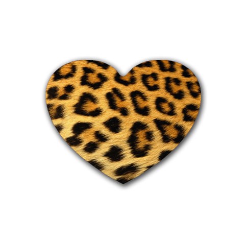 Cheetah Rubber Coaster (Heart) from ArtsNow.com Front