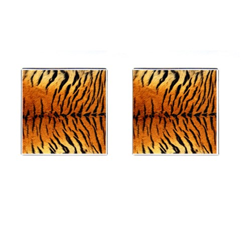 Tiger Cufflinks (Square) from ArtsNow.com Front(Pair)