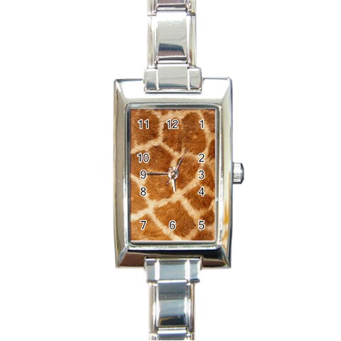 Giraffe Rectangular Italian Charm Watch from ArtsNow.com Front