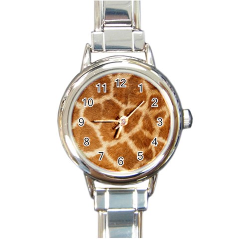 Giraffe Round Italian Charm Watch from ArtsNow.com Front