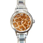 Giraffe Round Italian Charm Watch