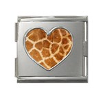 Giraffe Mega Link Heart Italian Charm (18mm)