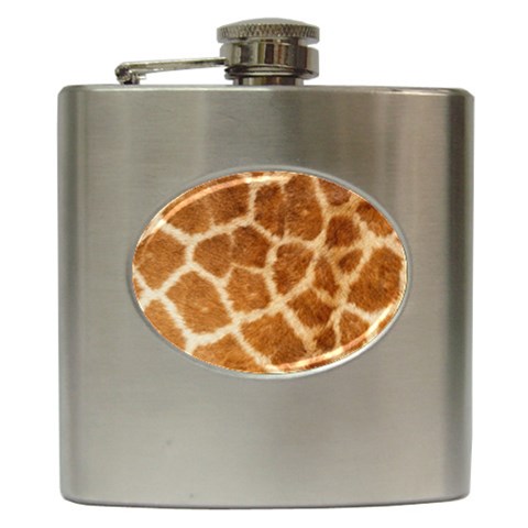 Giraffe Hip Flask (6 oz) from ArtsNow.com Front