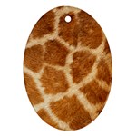 Giraffe Oval Ornament (Two Sides)