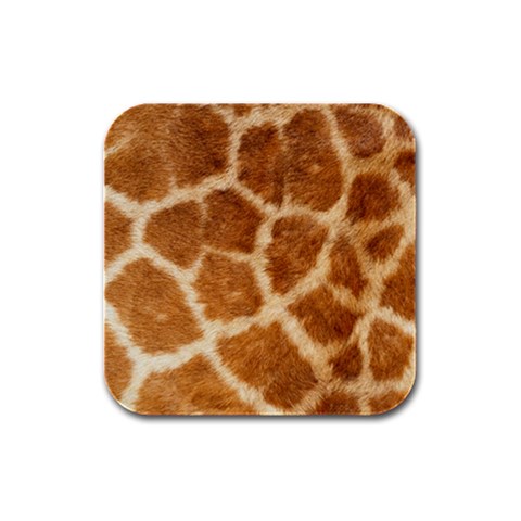 Giraffe Rubber Square Coaster (4 pack) from ArtsNow.com Front