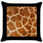 Giraffe Throw Pillow Case (Black)