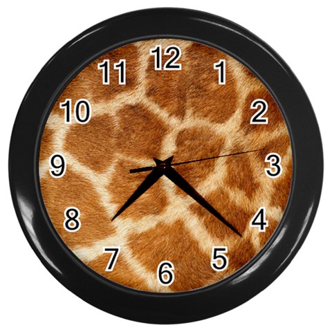 Giraffe Wall Clock (Black) from ArtsNow.com Front