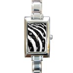 Zebra Rectangular Italian Charm Watch