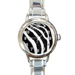 Zebra Round Italian Charm Watch