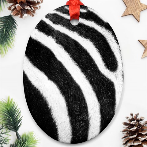 Zebra Ornament (Oval) from ArtsNow.com Front