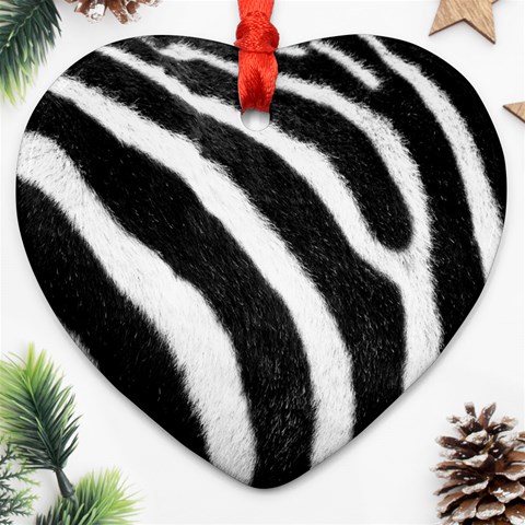 Zebra Ornament (Heart) from ArtsNow.com Front