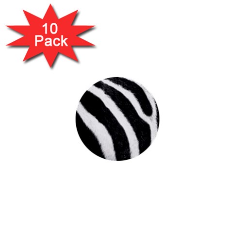 Zebra 1  Mini Button (10 pack)  from ArtsNow.com Front