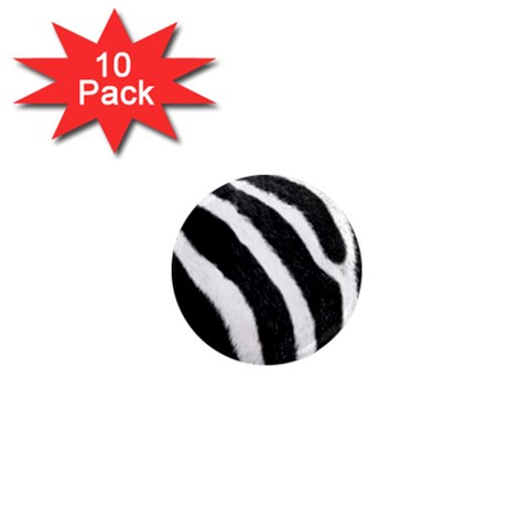 Zebra 1  Mini Magnet (10 pack)  from ArtsNow.com Front