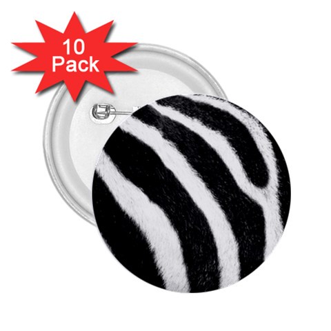 Zebra 2.25  Button (10 pack) from ArtsNow.com Front