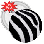 Zebra 3  Button (10 pack)