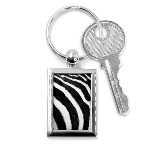 Zebra Key Chain (Rectangle) from ArtsNow.com Front