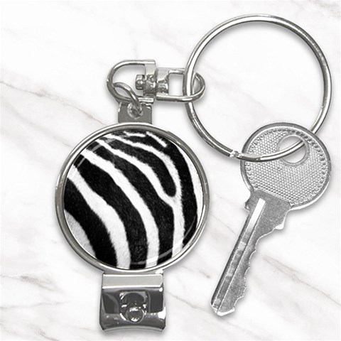 Zebra Nail Clippers Key Chain from ArtsNow.com Front