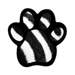 Zebra Magnet (Paw Print)