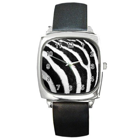 Zebra Square Metal Watch from ArtsNow.com Front