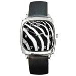 Zebra Square Metal Watch