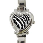 Zebra Heart Italian Charm Watch