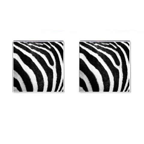 Zebra Cufflinks (Square) from ArtsNow.com Front(Pair)