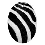 Zebra Oval Ornament (Two Sides)