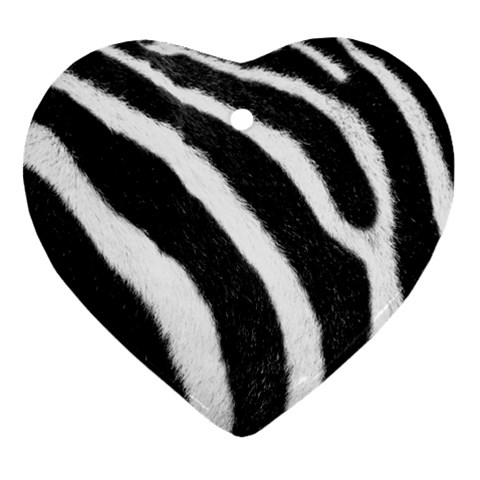 Zebra Heart Ornament (Two Sides) from ArtsNow.com Back