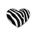 Zebra Rubber Coaster (Heart)