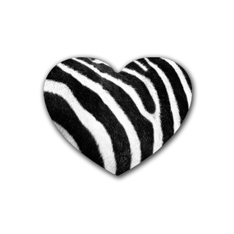 Zebra Heart Coaster (4 pack) from ArtsNow.com Front