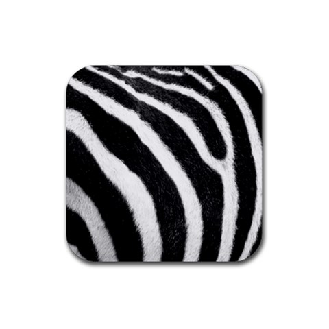 Zebra Rubber Coaster (Square) from ArtsNow.com Front