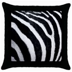 Zebra Throw Pillow Case (Black)