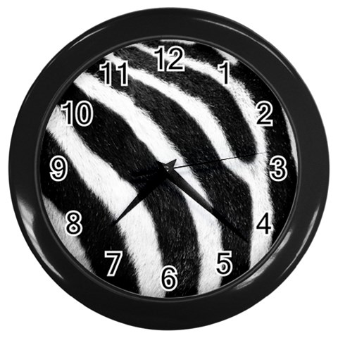 Zebra Wall Clock (Black) from ArtsNow.com Front