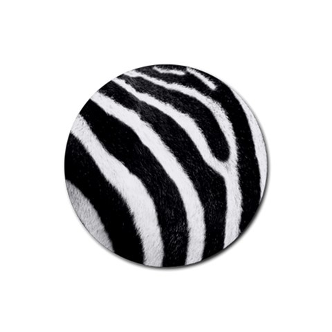 Zebra Rubber Coaster (Round) from ArtsNow.com Front