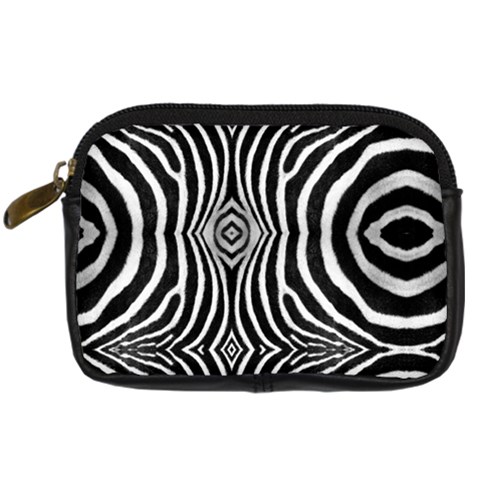 Zebra Digital Camera Leather Case from ArtsNow.com Front