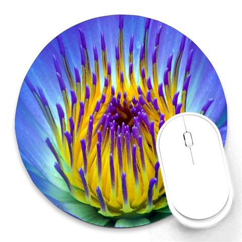 Water Lily Round Mousepad from ArtsNow.com Front